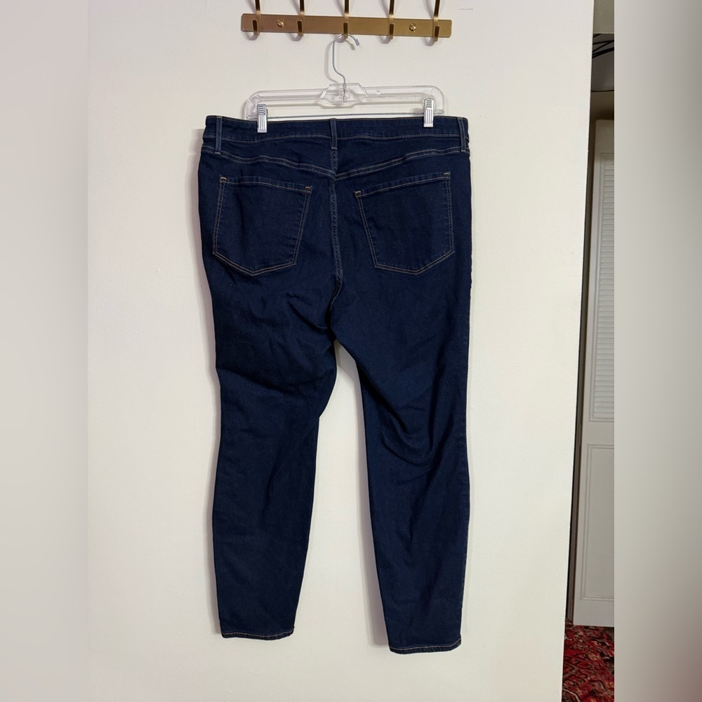 Old Navy Jeans Womens Size 20 Rockstar Super Skinny Mid Rise Stretch Dark Wash - Picture 4 of 4
